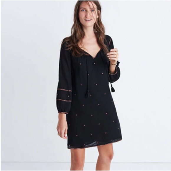 Madewell Dresses & Skirts - Madewell - embroidered signal dress XXS